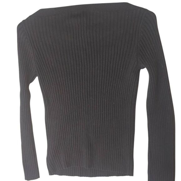Theory Sandora Woolcot Dark Navy Merino Sweater Boat Bateau Neck M Medium - Picture 2 of 12